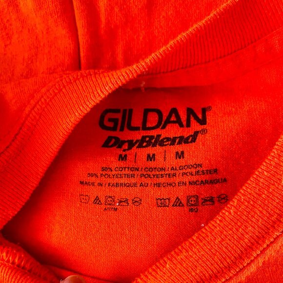 Vintage 'Ray Bucknell Orange T Shirt Gildan Medium Unisex - Picture 4 of 6